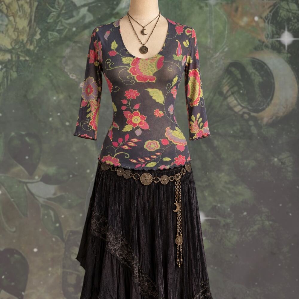 Y2k Sheer Mesh Top Whimsigoth Fairy Grunge Sweet Pea